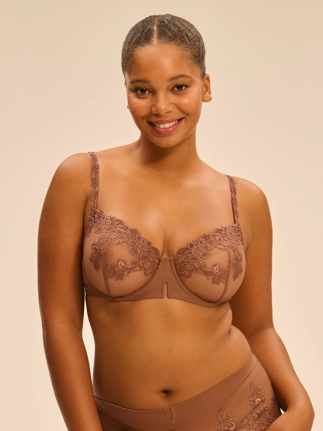 Saga Sheer Demi - Mocha - Image 7