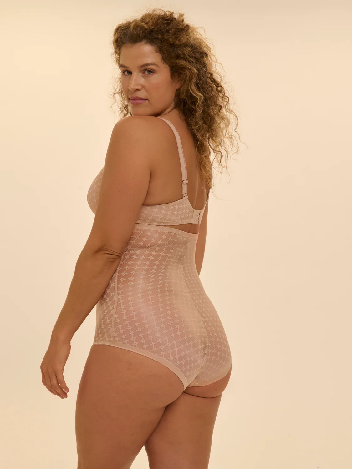 Plume High Waist Shaper Brief - Peau Rose - Image 8