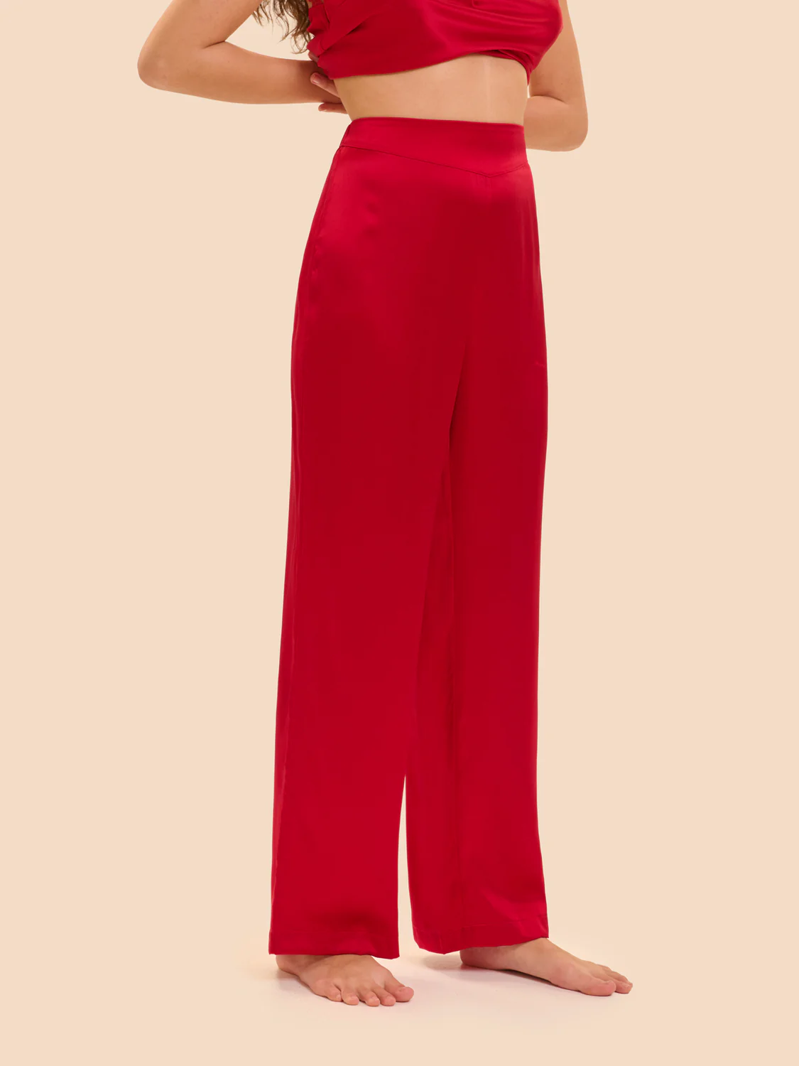 Love Me Silk Pant - Opera Red