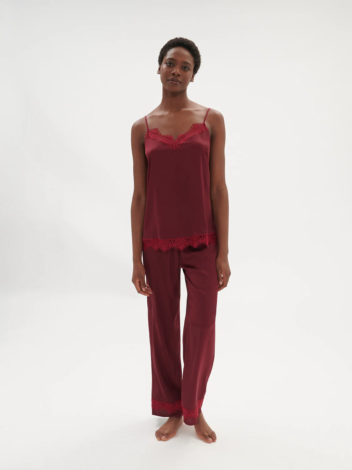 Satin Secrets Pant - Spinel Red - Image 3