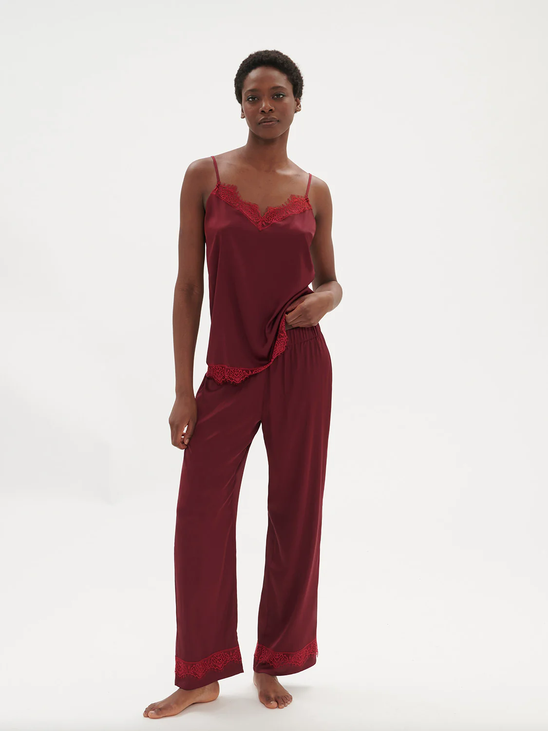 Satin Secrets Pant - Spinel Red - Image 5