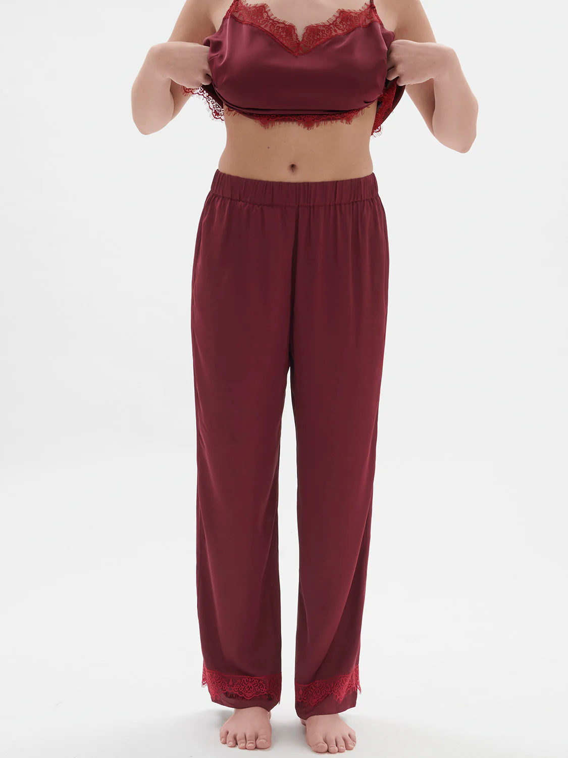 Satin Secrets Pant - Spinel Red - Image 6