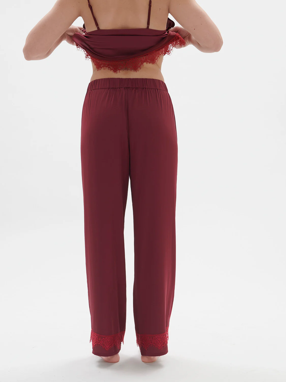 Satin Secrets Pant - Spinel Red - Image 7