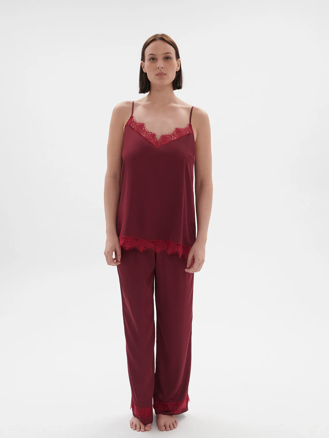Satin Secrets Pant - Spinel Red - Image 9
