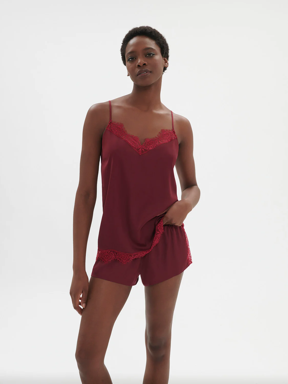 Satin Secrets Short - Spinel Red - Image 3