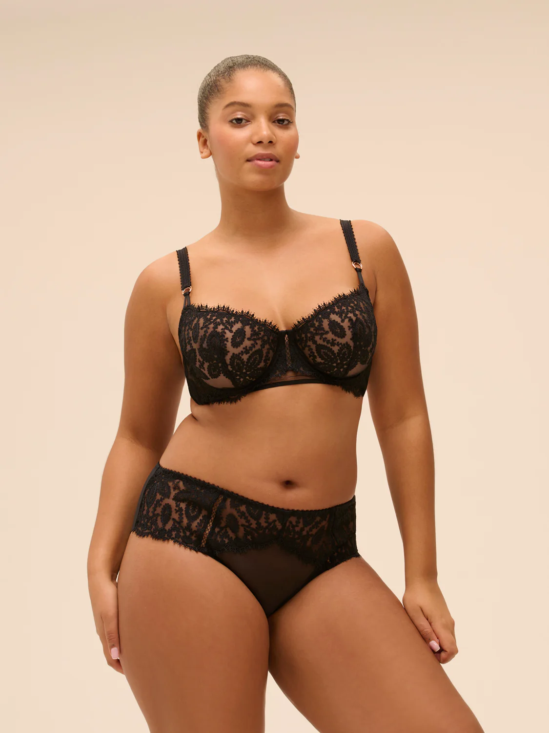Precieuse Sheer Demi - Black - Image 12