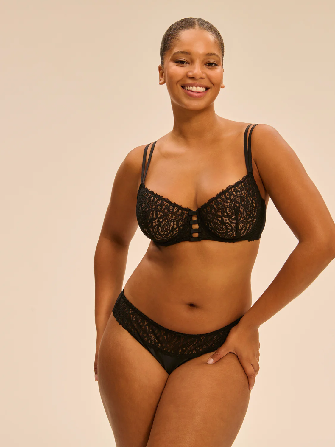 Symphonie Sheer Demi- Black - Image 6