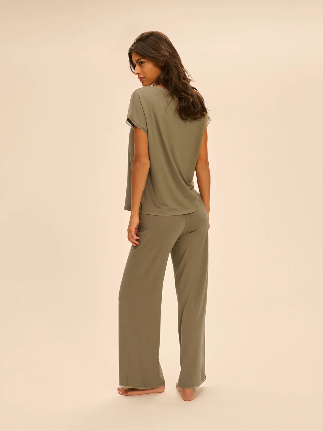 Aurore Short Sleeve Top - Clay Green - Image 4