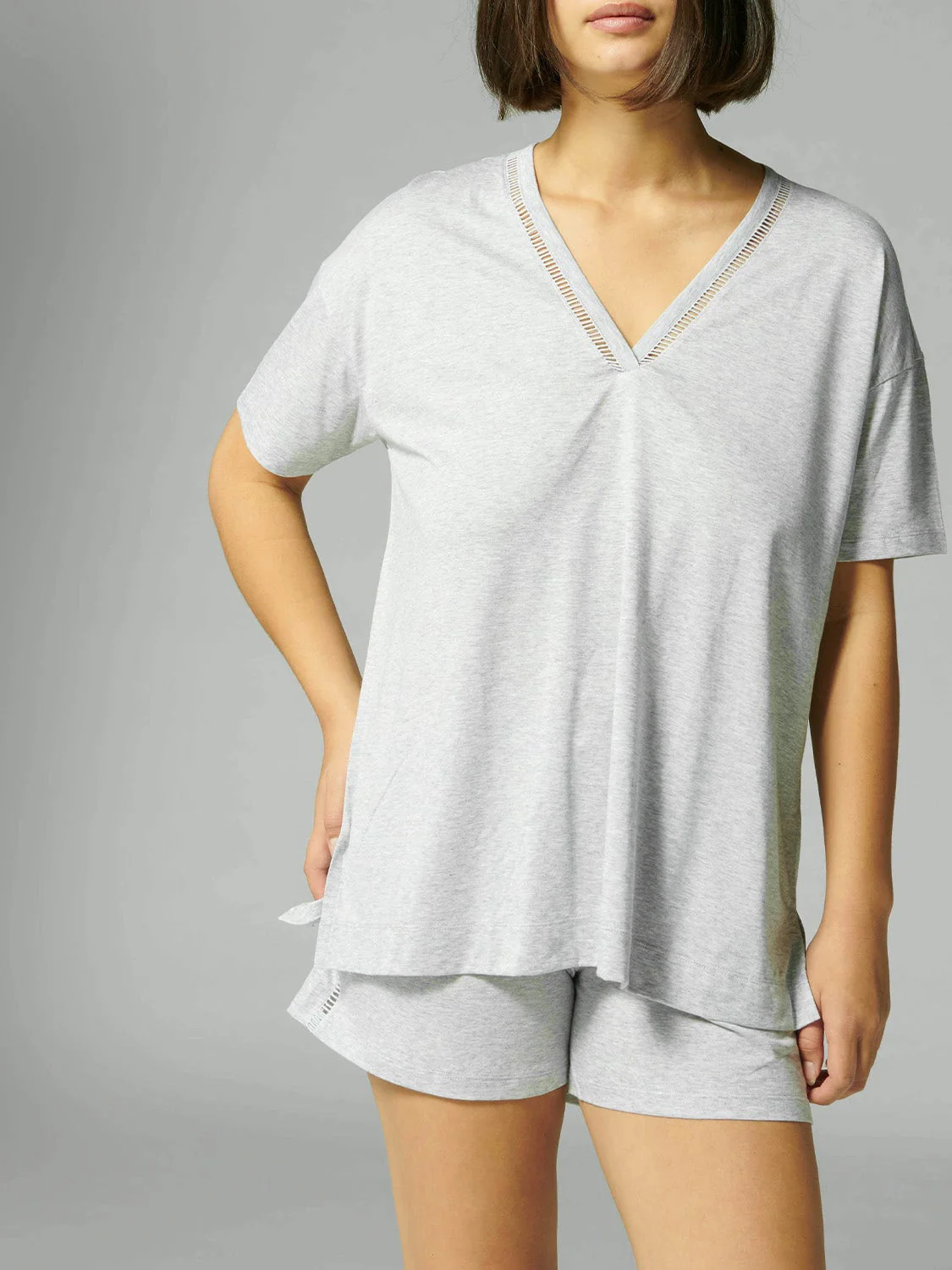 Brume Short Sleeve Top - Mineral Grey - Image 6