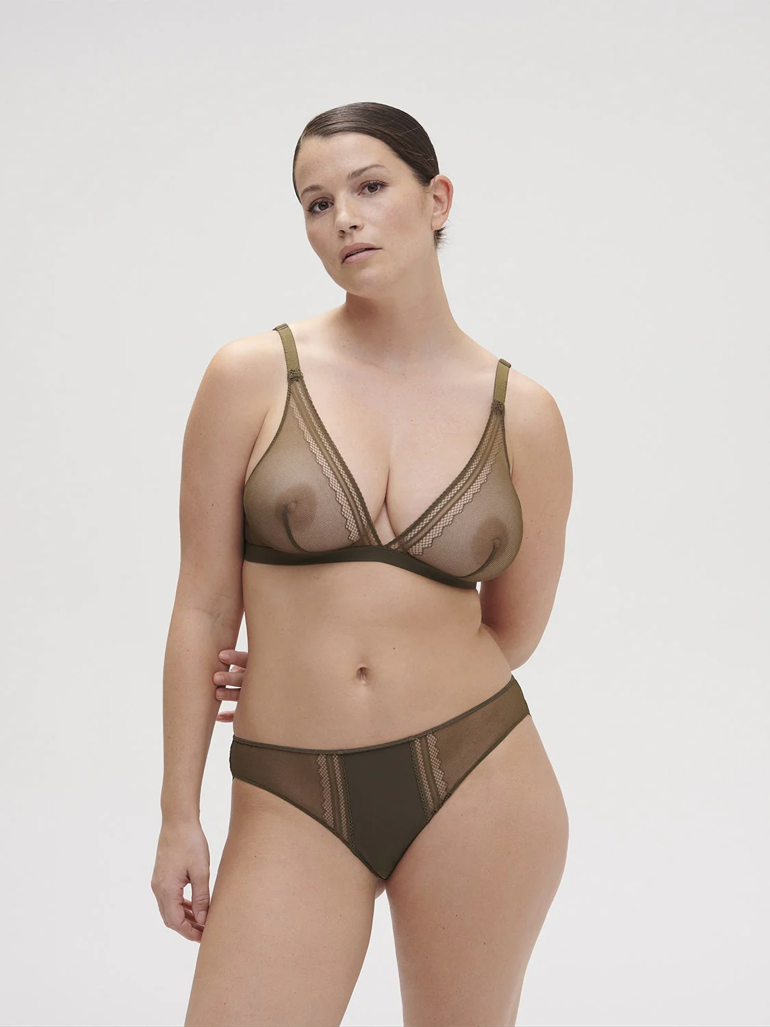 Olympe Triangle Bralette - Adventure Green - Image 6
