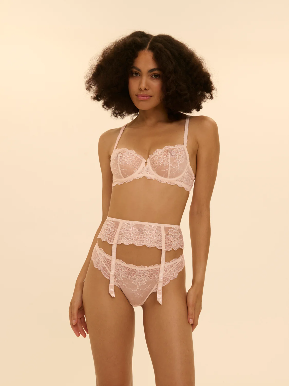 Reve Suspender Belt - Sakura Pink - Image 3