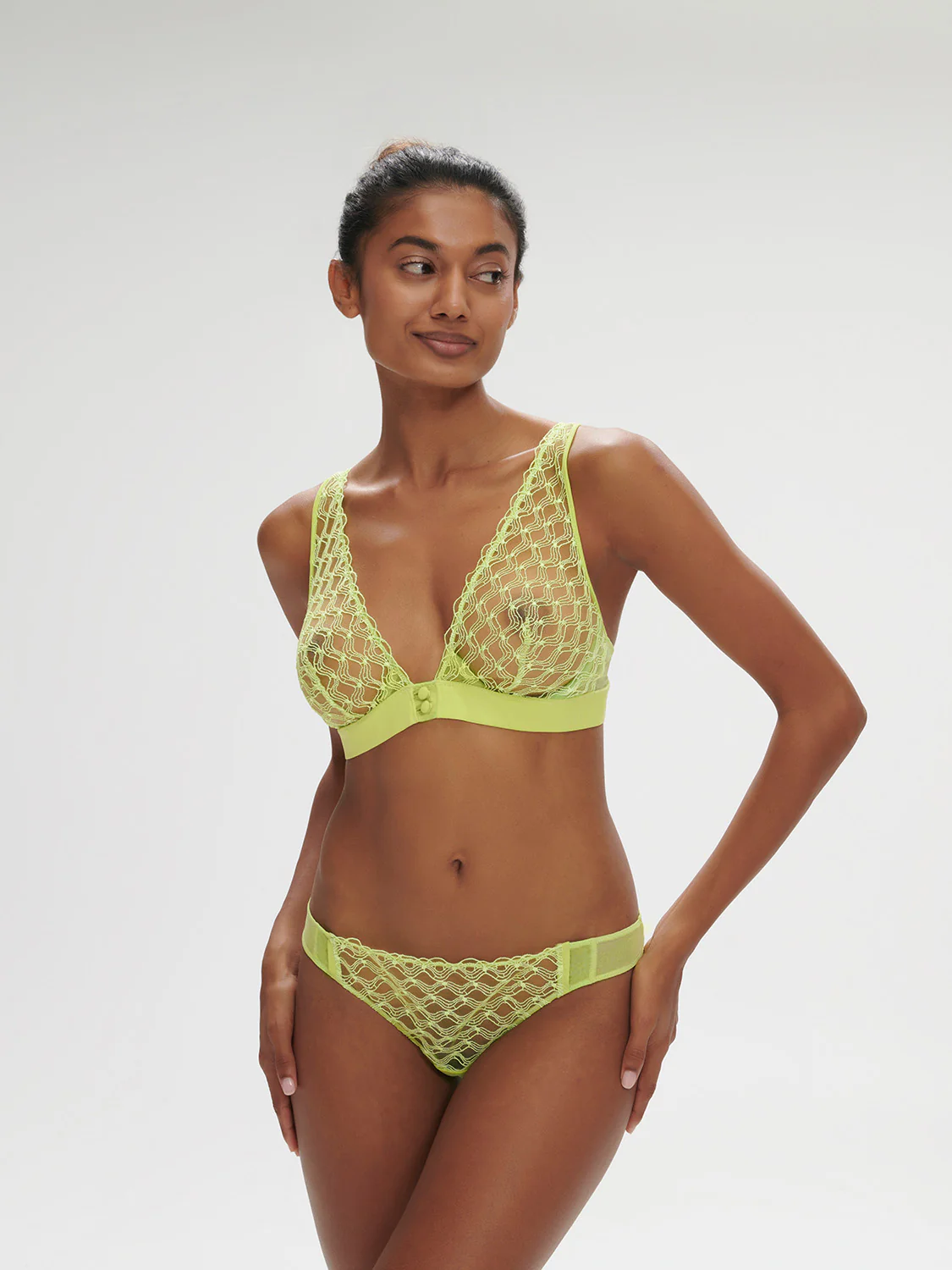 Rose Underwire Triangle - Lime - Image 3