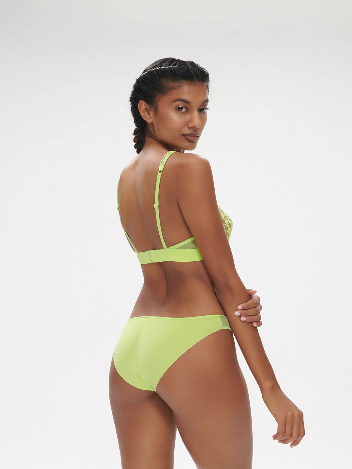 Rose Underwire Triangle - Lime - Image 5