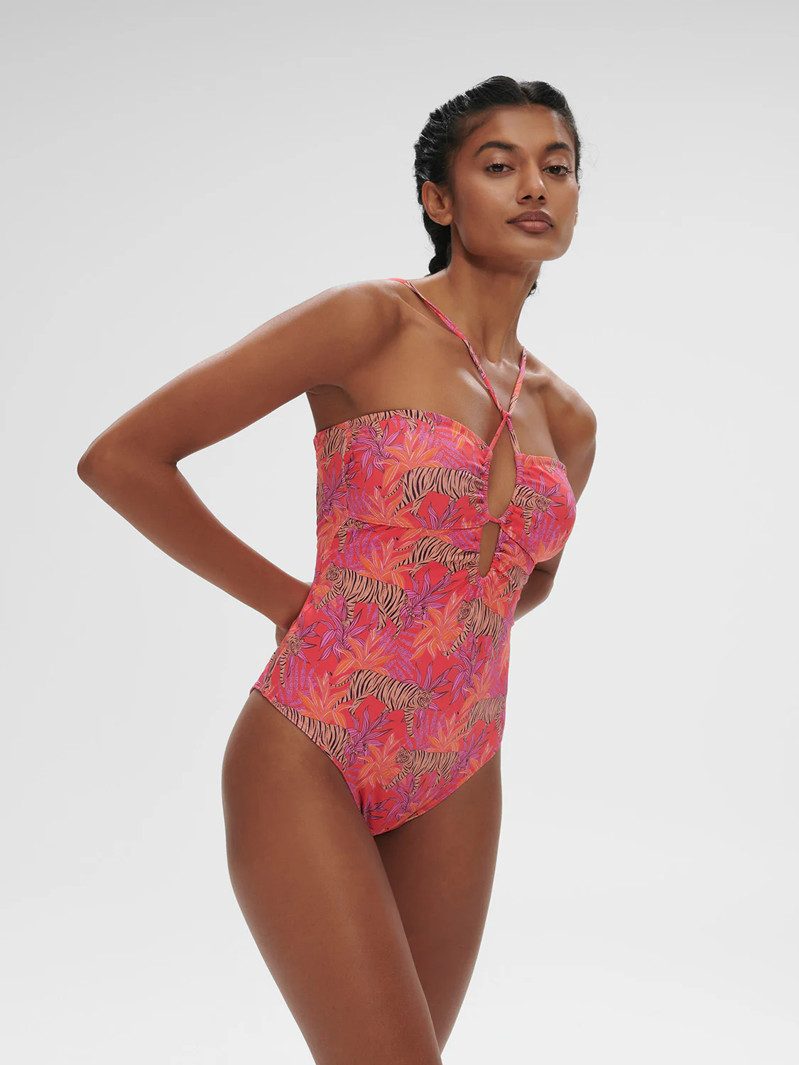 Agathe Wireless One-Piece - Jungle Dawn Print - Image 5