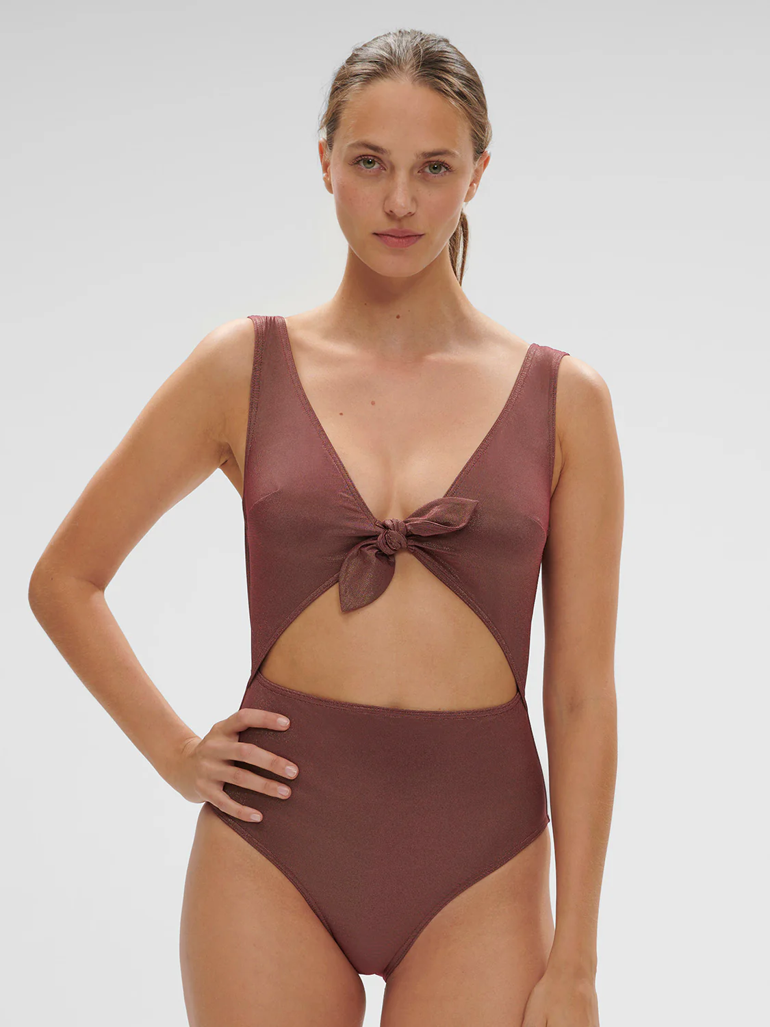 Daphné Wireless One-Piece - Lurex Dark Purple