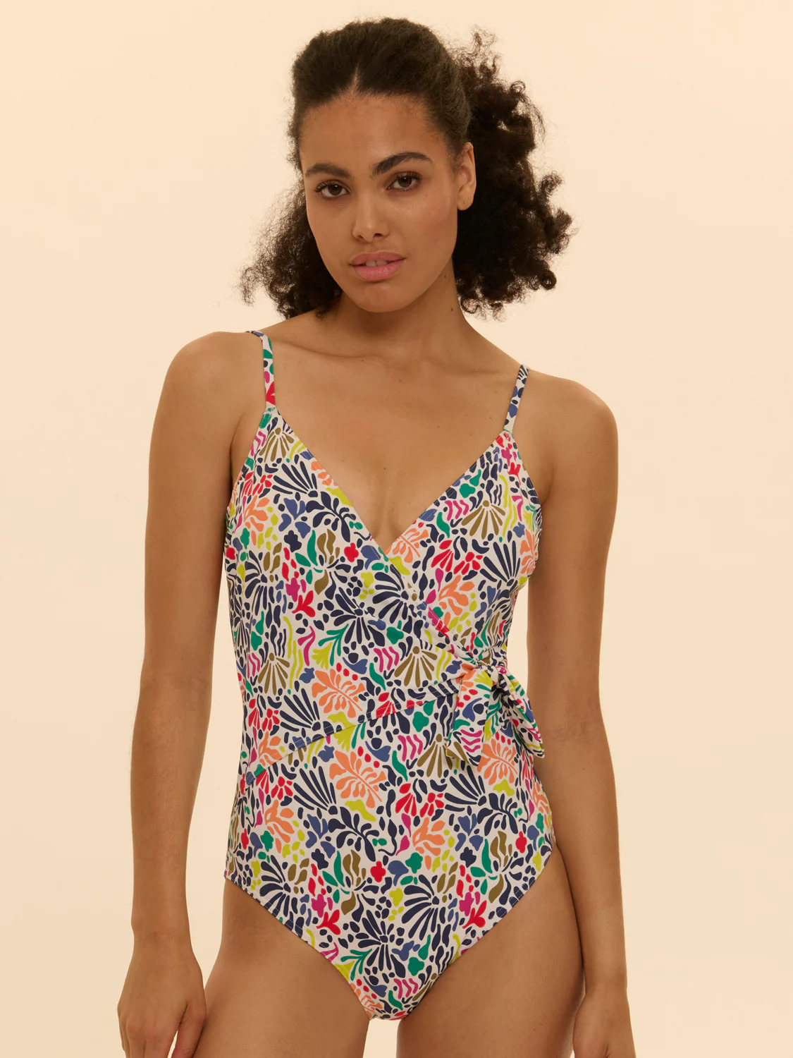 Boheme Wireless Padded One-Piece - Tropic White Print