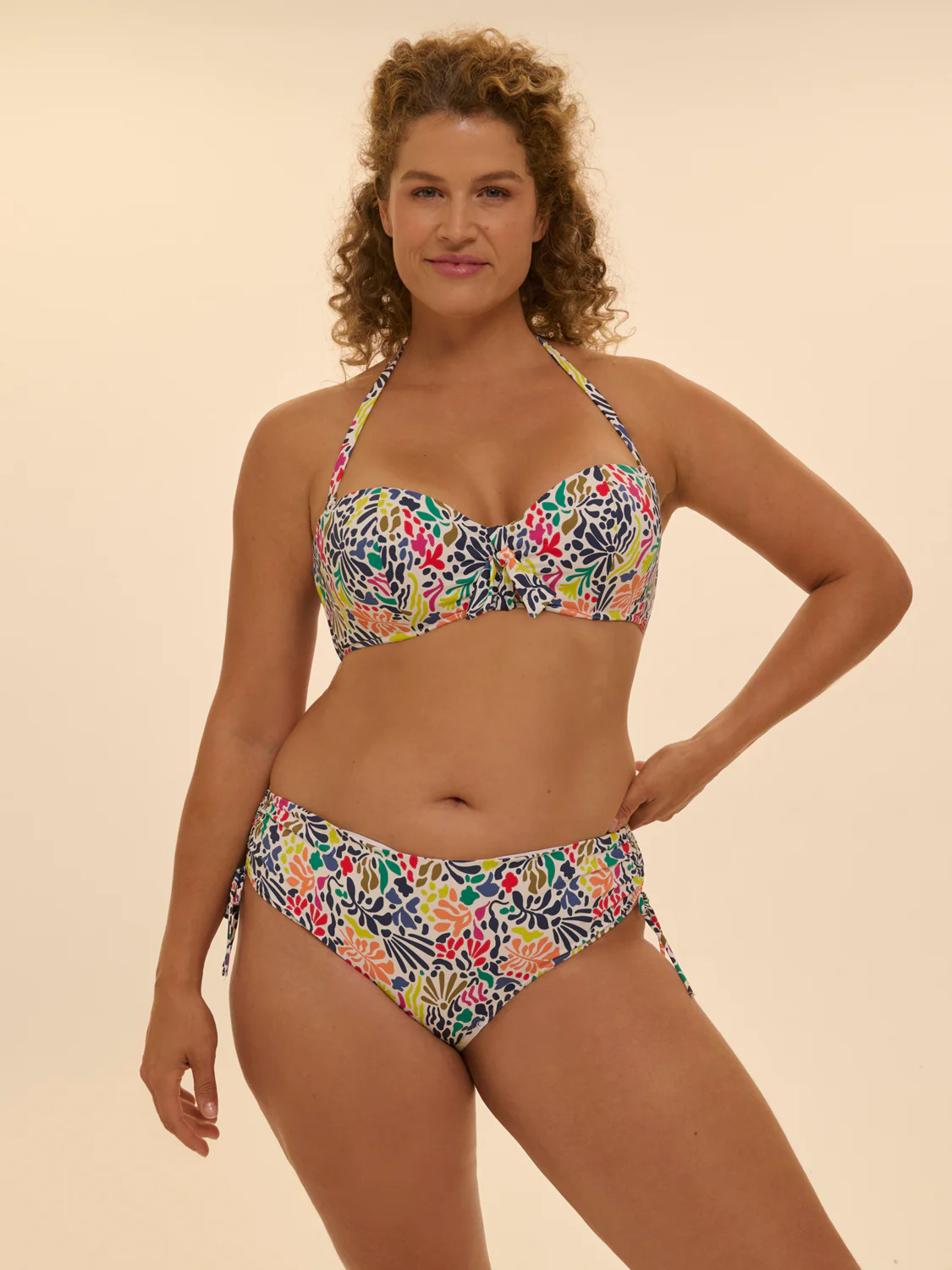 Boheme Padded Underwire Bandeau - Tropic White Print - Image 11