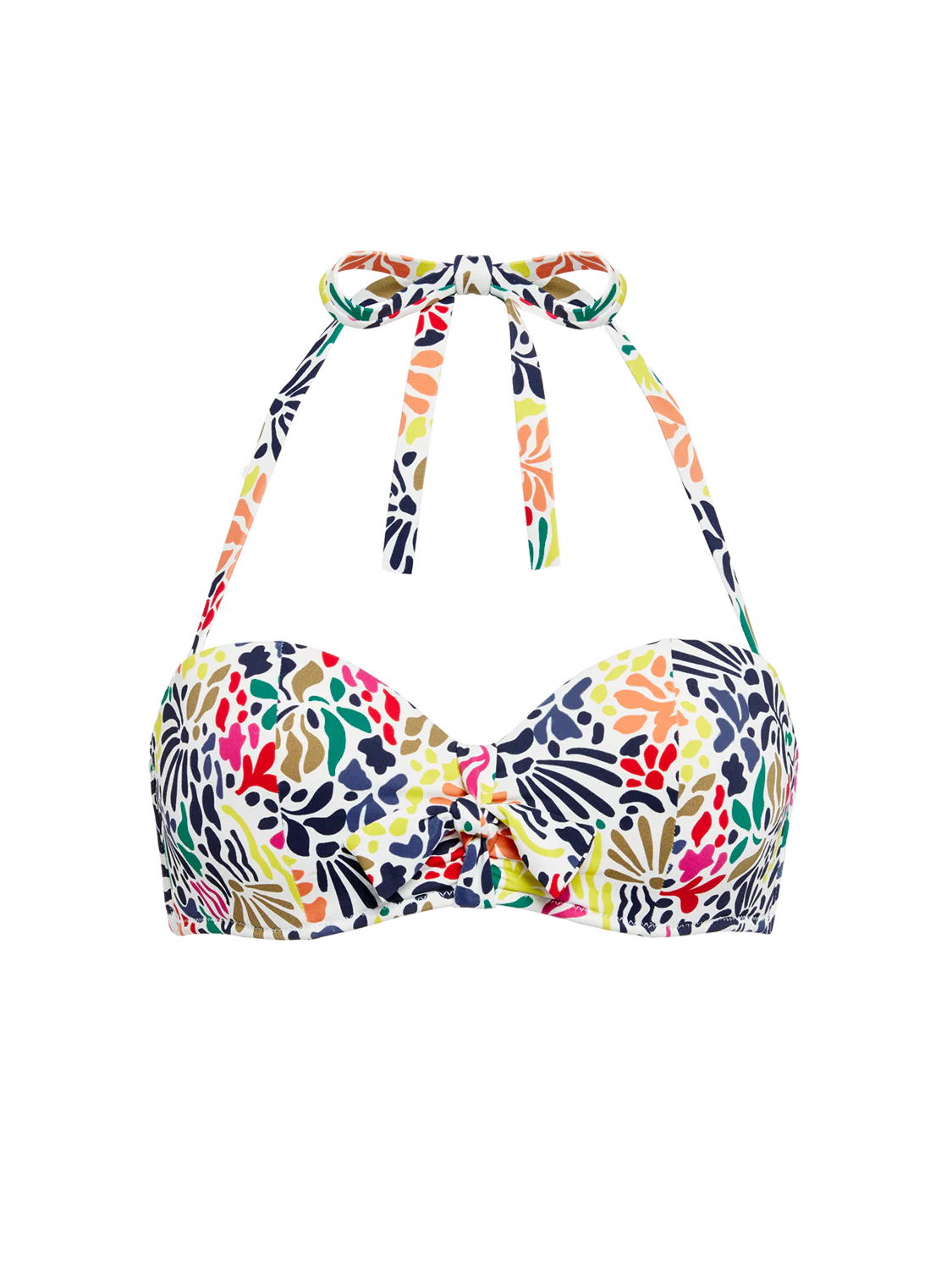 Boheme Padded Underwire Bandeau - Tropic White Print - Image 12