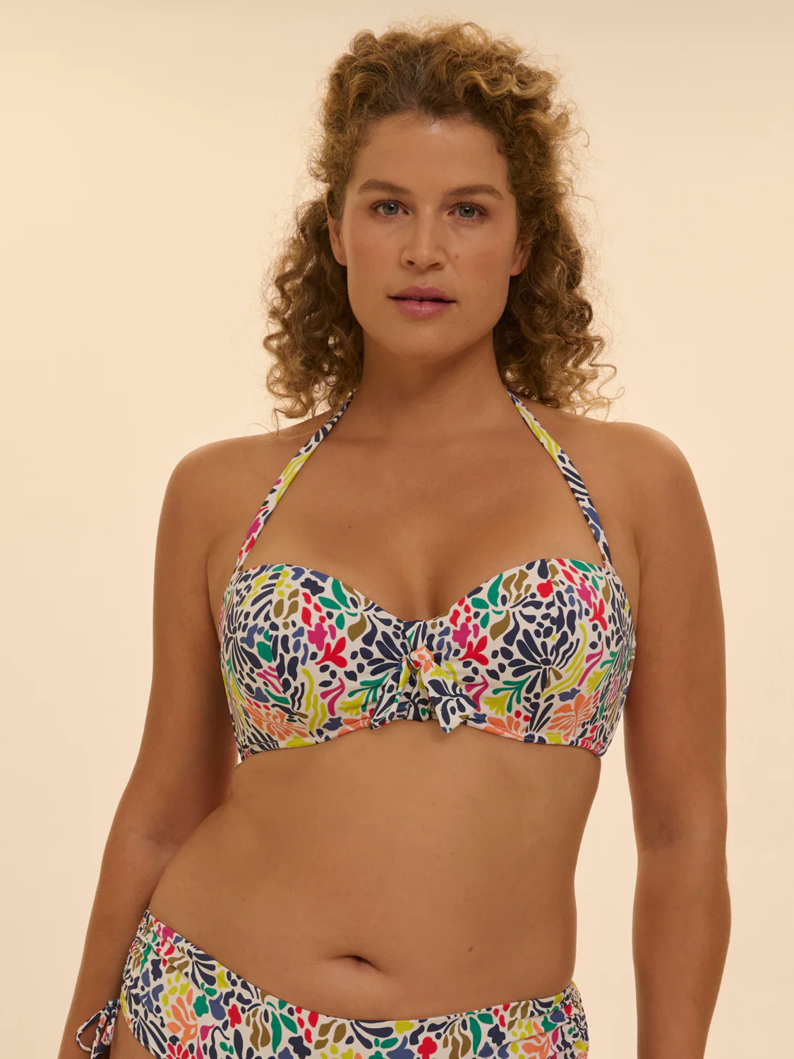 Boheme Padded Underwire Bandeau - Tropic White Print - Image 7