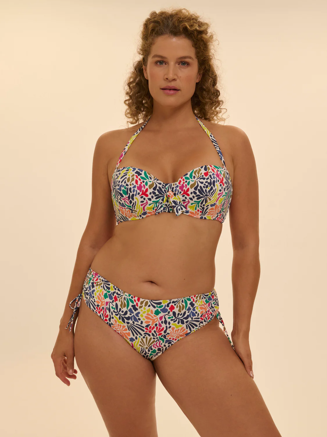 Boheme Padded Underwire Bandeau - Tropic White Print - Image 9